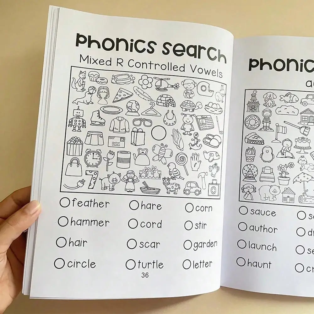 Read And Find Phonics Workbook Preschool and Kindergarten Learning English Teacher Teaching Aids Phonics Practice Montessori