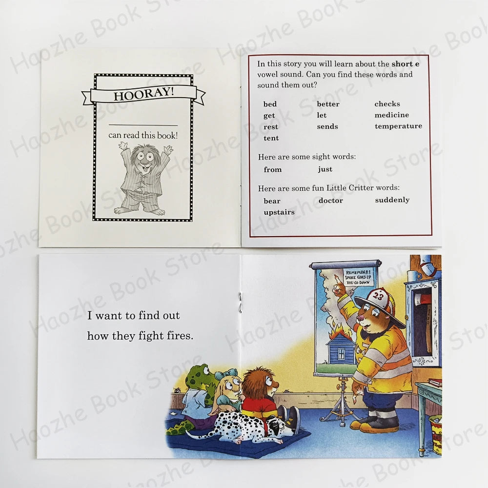 12 Books Little Ceitter I Can Read Phonics English Picture Book Story Pocket Book for Children Kids Montessori Bedtime Reading