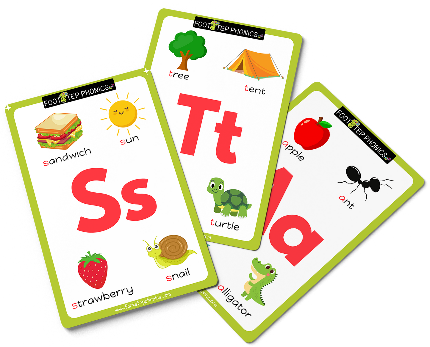 FootStep Phonics Step 1 Flashcards