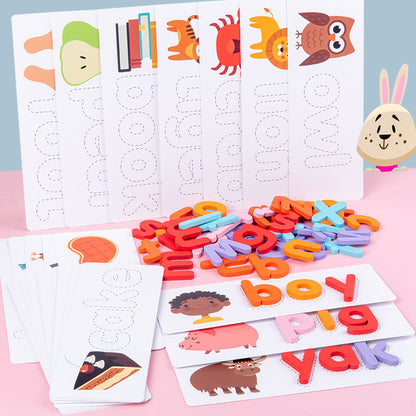 Wooden Children's Letters To Spell The Word Building Blocks