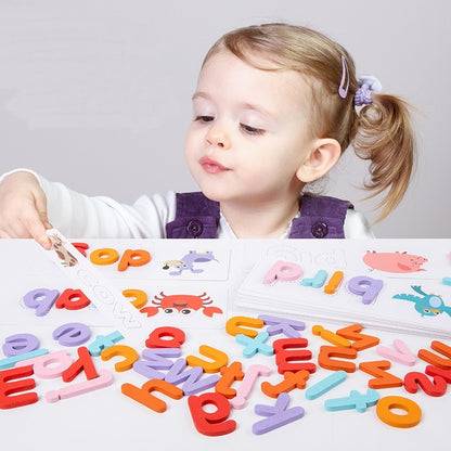Wooden Children's Letters To Spell The Word Building Blocks