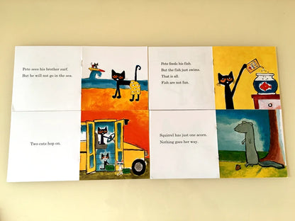 12 Books/Set I Can Read Pete The Cat English Picture Books Children Story Book Early Educaction Pocket Reading Book