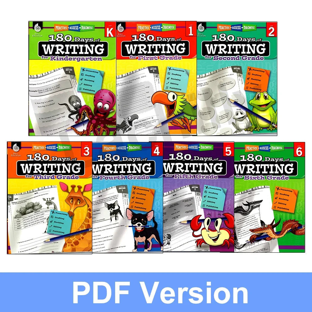 180 Days Language Practice: K-6 Grammar & Reading Comprehension Workbook