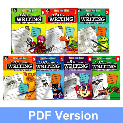 180 Days Language Practice: K-6 Grammar & Reading Comprehension Workbook