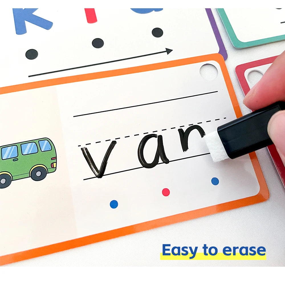 Phonics Word Learning: Montessori CVC Writing Cards, Sorting & Spelling