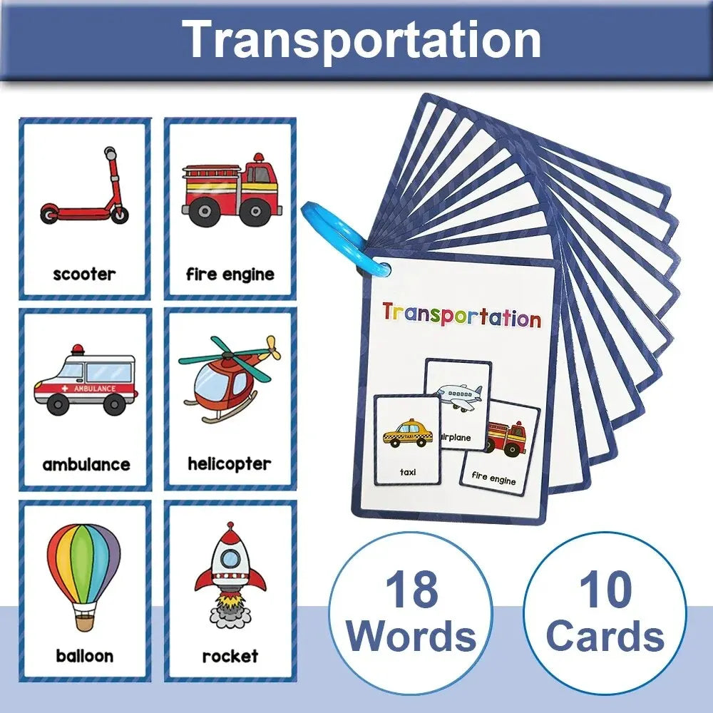 Montessori Kids Learning English Words Cards Kindergarten Teacher Early Education Teaching Aids Vocabulary Classroom Supplies