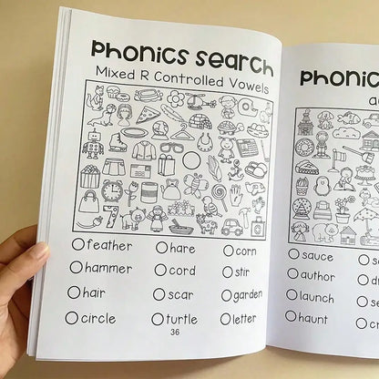 Read And Find Phonics Workbook Preschool and Kindergarten Learning English Teacher Teaching Aids Phonics Practice Montessori