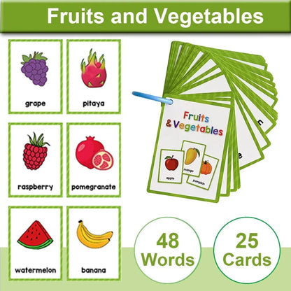 Montessori Kids Learning English Words Cards Kindergarten Teacher Early Education Teaching Aids Vocabulary Classroom Supplies