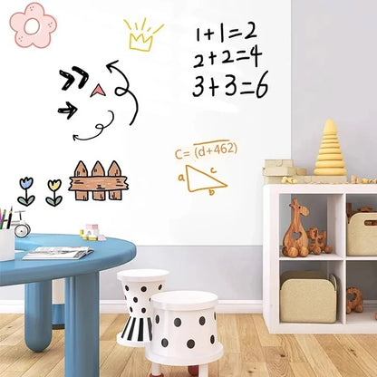 DIY Roll Paper Graffiti Scroll Whiteboard Wall Sticker Painting Drawing Early Educational Toys  No Damage to Wall Easy to Clean