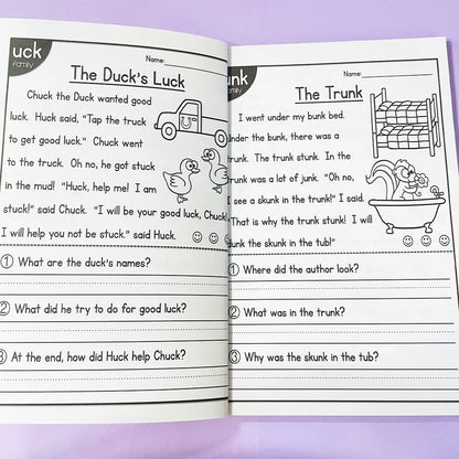 Kids Children English Exercise Book Phonics Educational Workbook  I Can Read Sentences Training Teacher Teaching Aids Montessori