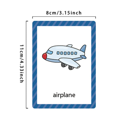 Montessori Kids English Words Learning Flashcards Early Educational Cards Classroom Supplies Kindergarten Teacher Teaching Aids