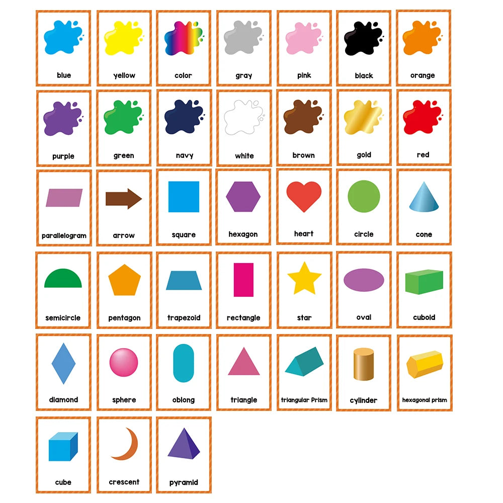 Montessori Kids English Words Learning Flashcards Early Educational Cards Classroom Supplies Kindergarten Teacher Teaching Aids