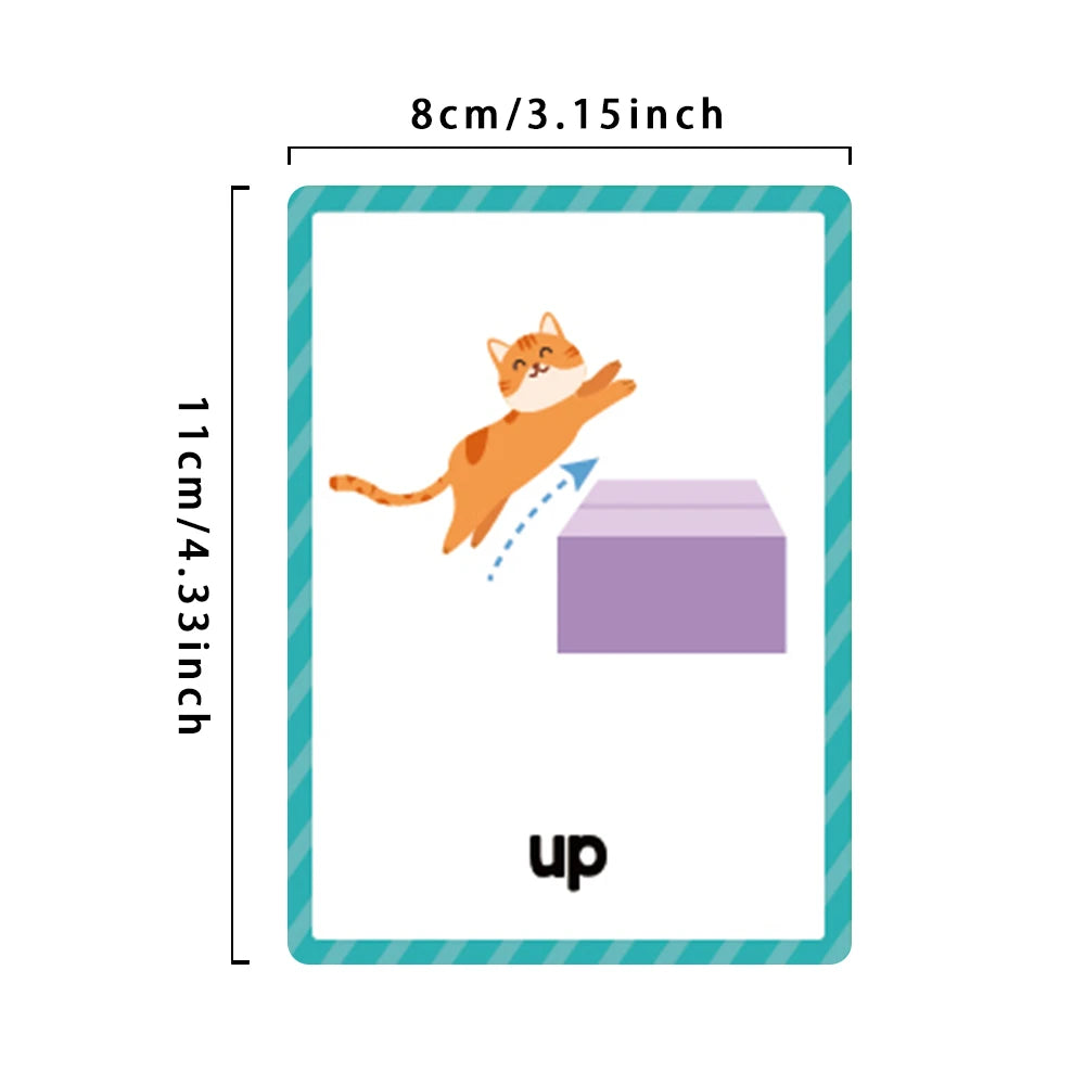 Montessori Kids English Words Learning Flashcards Early Educational Cards Classroom Supplies Kindergarten Teacher Teaching Aids