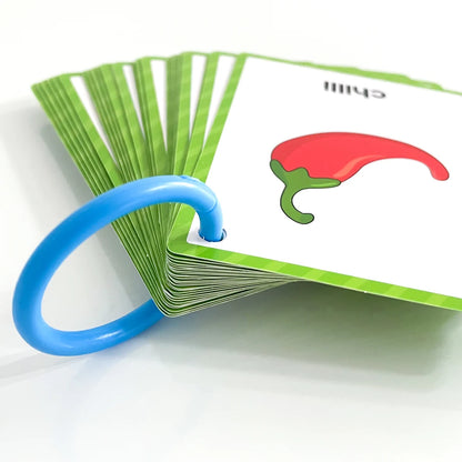 Montessori Kids English Words Learning Flashcards Early Educational Cards Classroom Supplies Kindergarten Teacher Teaching Aids