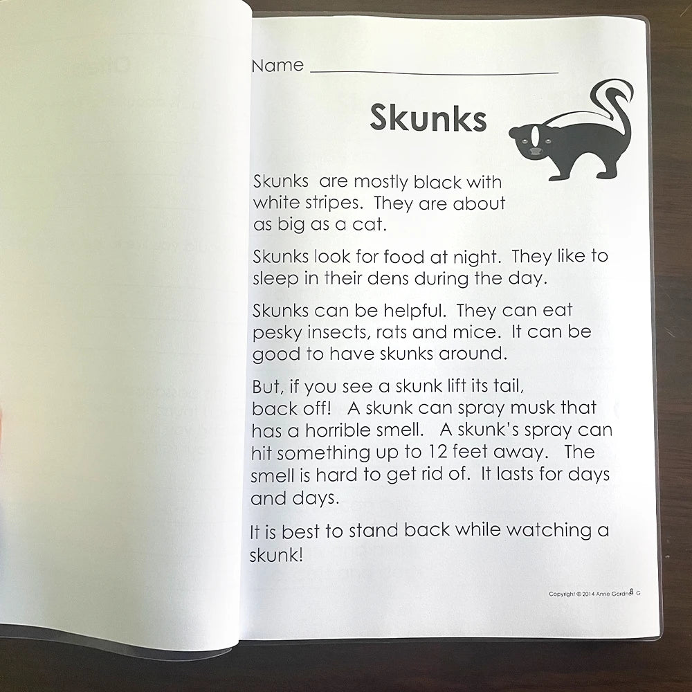 Guided Reading Comprehension Workbooks C-P: English Practice for Kids