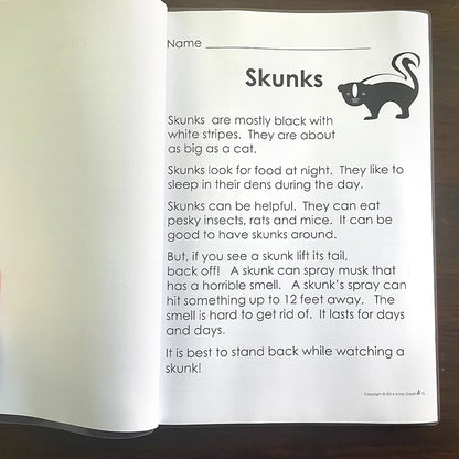 Guided Reading Comprehension Workbooks C-P: English Practice for Kids