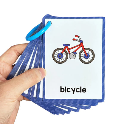 Montessori Kids English Words Learning Flashcards Early Educational Cards Classroom Supplies Kindergarten Teacher Teaching Aids