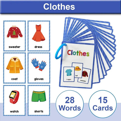 Montessori Kids Learning English Words Cards Kindergarten Teacher Early Education Teaching Aids Vocabulary Classroom Supplies