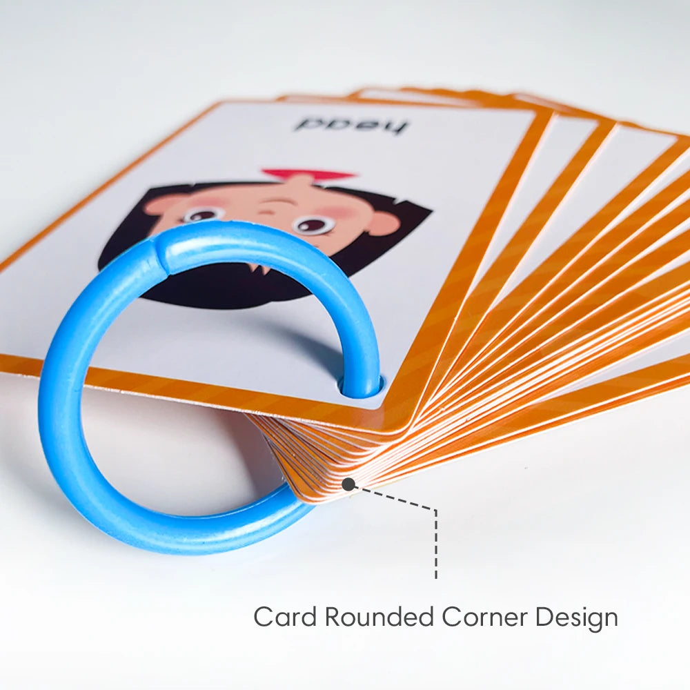 Montessori Kids English Words Learning Flashcards Early Educational Cards Classroom Supplies Kindergarten Teacher Teaching Aids