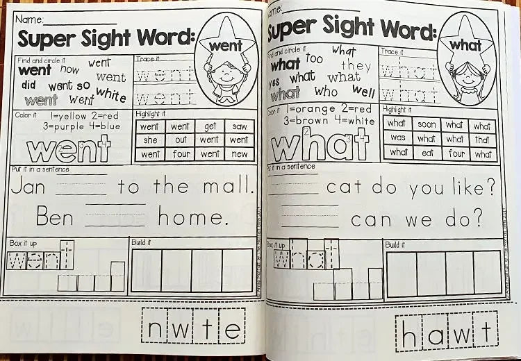 Sight Word Mastery: Pre-Primer to 3rd Grade Phonics Practice Book