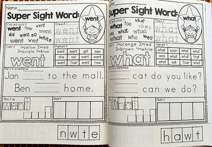 Sight Word Mastery: Pre-Primer to 3rd Grade Phonics Practice Book
