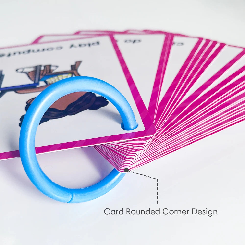 Montessori Kids English Words Learning Flashcards Early Educational Cards Classroom Supplies Kindergarten Teacher Teaching Aids