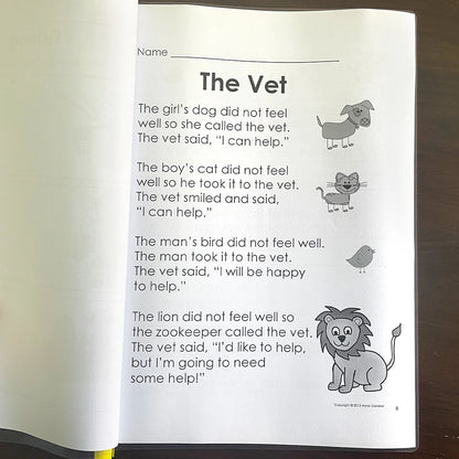 Guided Reading Comprehension Workbooks C-P: English Practice for Kids