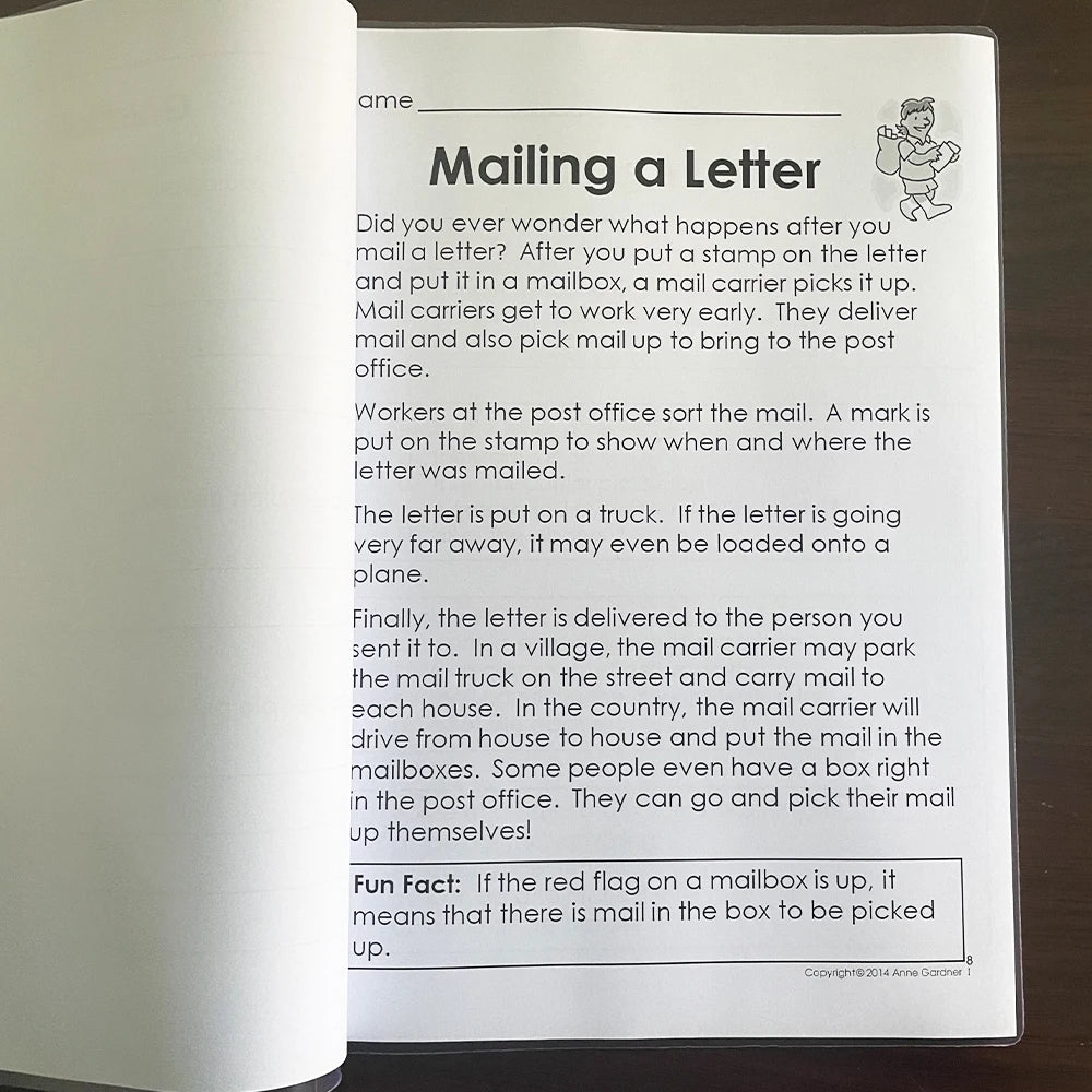 Guided Reading Comprehension Workbooks C-P: English Practice for Kids