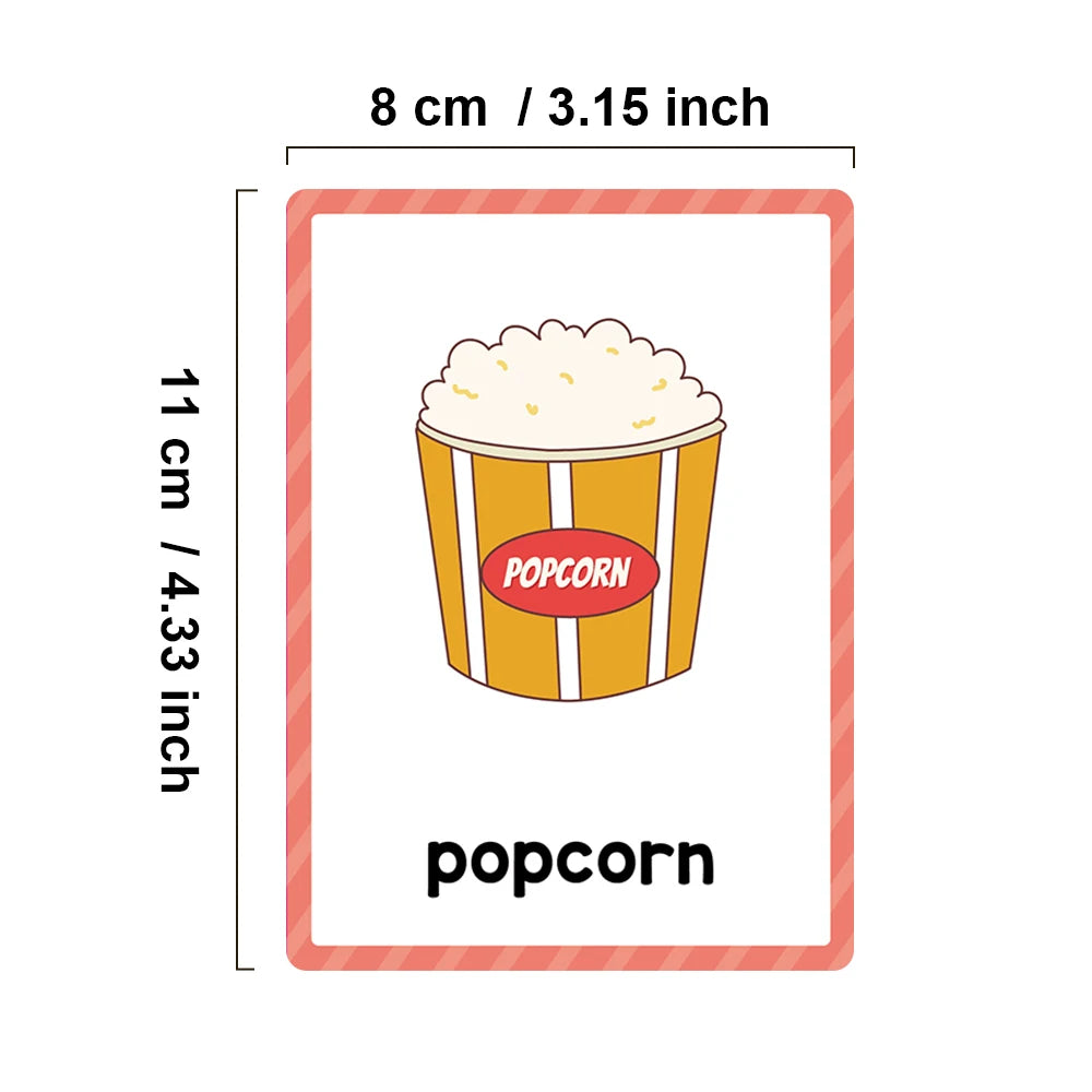 Montessori Kids English Words Learning Flashcards Early Educational Cards Classroom Supplies Kindergarten Teacher Teaching Aids