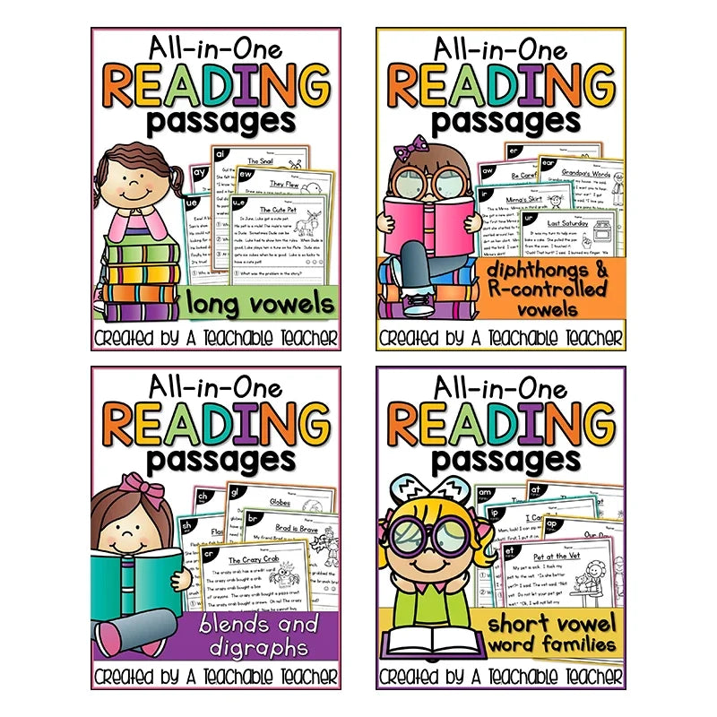 Phonics Skill Builder - 4 Book Reading Comprehension Set