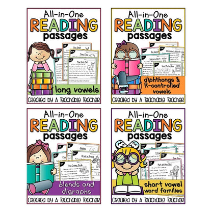 Phonics Skill Builder - 4 Book Reading Comprehension Set