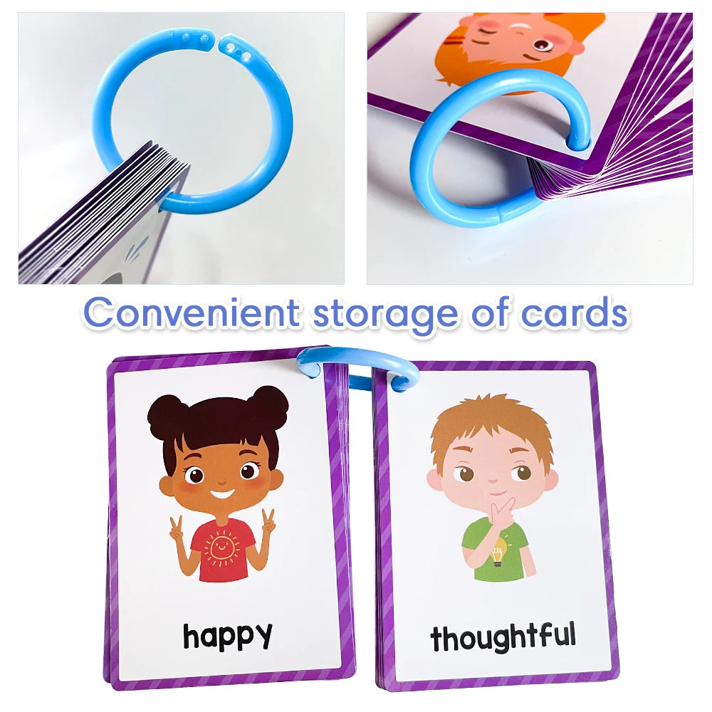 Montessori Kids English Words Learning Flashcards Early Educational Cards Classroom Supplies Kindergarten Teacher Teaching Aids