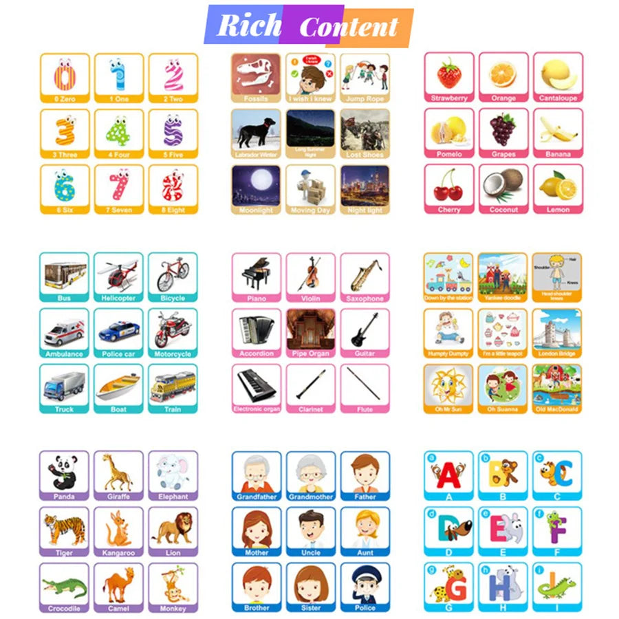 Touch & Learn Book: Kids' English Education with Reusable Pen