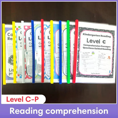Guided Reading Comprehension Workbooks C-P: English Practice for Kids