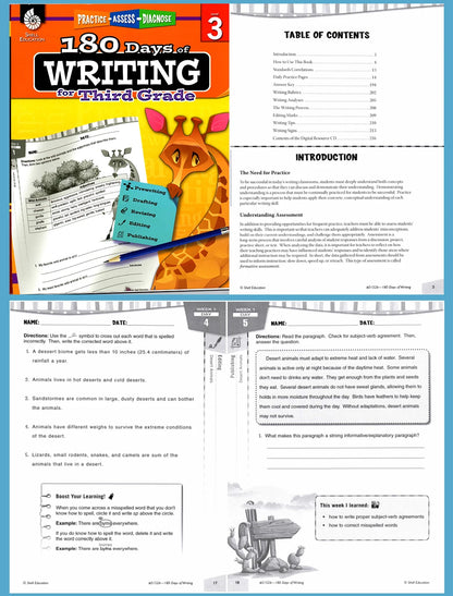 180 Days Language Practice: K-6 Grammar & Reading Comprehension Workbook