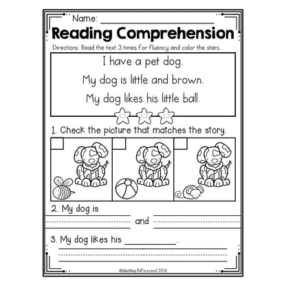 100 Days Reading Comprehension Practice for Preschool English Learners