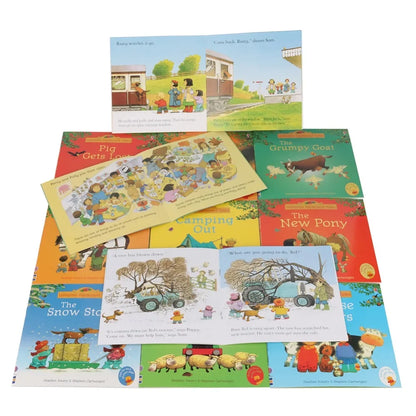 20 Books/set 15x15cm Usborne Farmyard Tales Series Children Baby Famous Farm Story English Picture Book Parent Child Reading