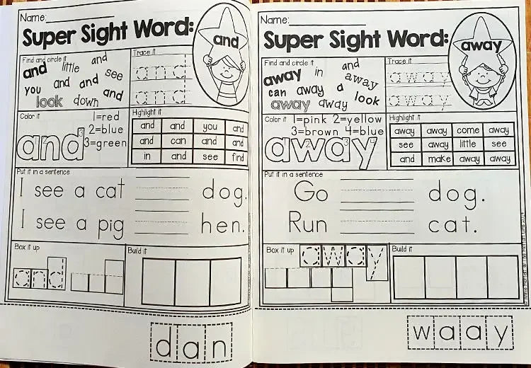 Sight Word Mastery: Pre-Primer to 3rd Grade Phonics Practice Book