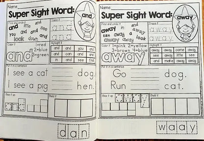 Sight Word Mastery: Pre-Primer to 3rd Grade Phonics Practice Book