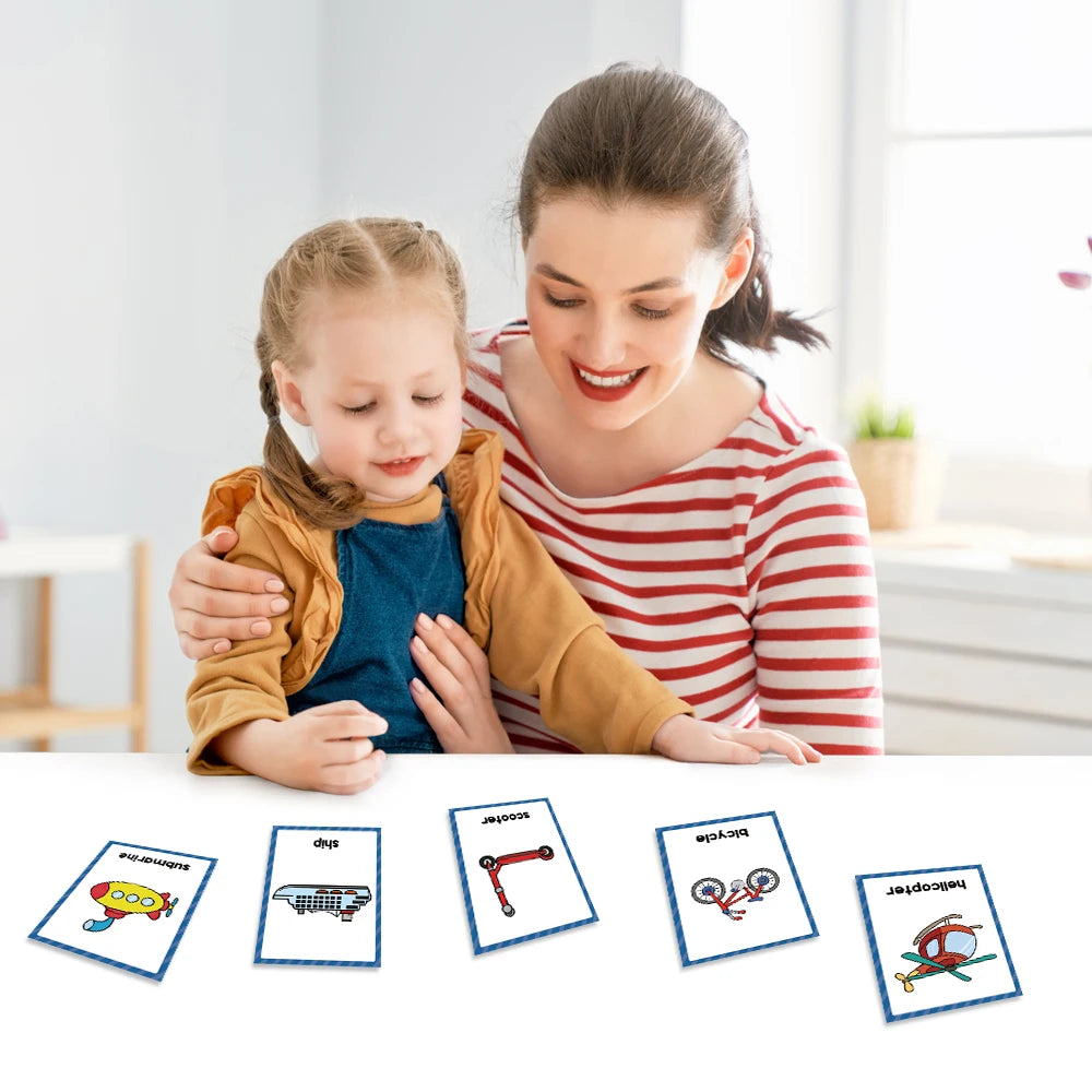 Montessori Kids English Words Learning Flashcards Early Educational Cards Classroom Supplies Kindergarten Teacher Teaching Aids