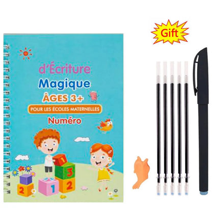 Free Shipping SANK Copybooks Pen Magic Copy Book Free Wiping Children's Kids Writing Sticker Practice Copybook For Calligraphy