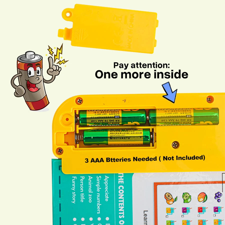Touch & Learn Book: Kids' English Education with Reusable Pen