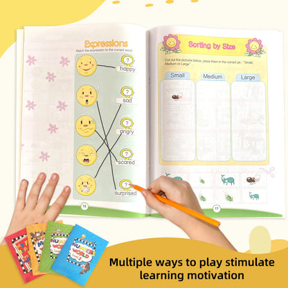 English Children's Exercise Book: Early Learning, Alphanumeric Tracing, Addition, Word Learning, Ages 4-6