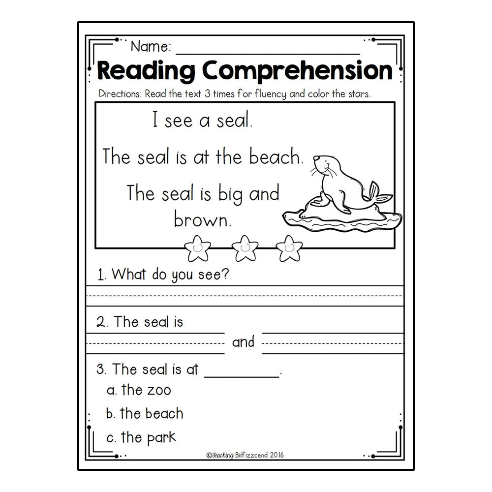 100 Days Reading Comprehension Practice for Preschool English Learners