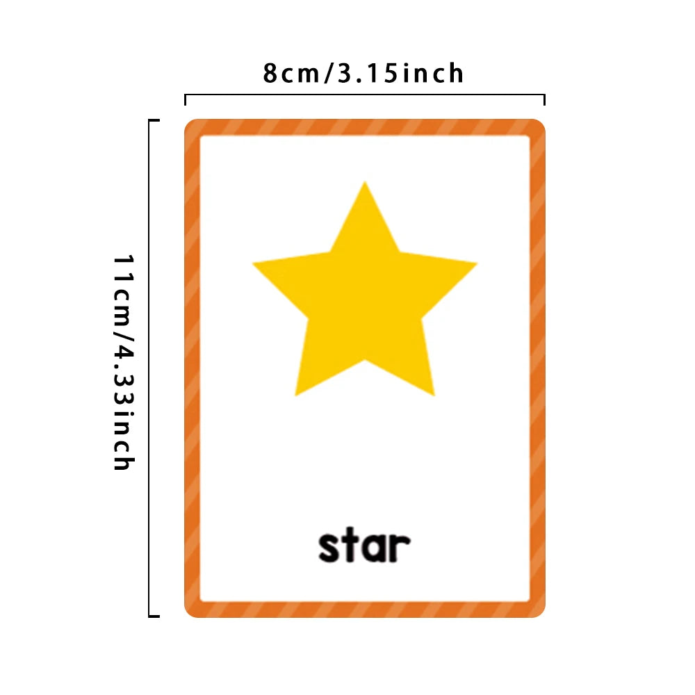 Montessori Kids English Words Learning Flashcards Early Educational Cards Classroom Supplies Kindergarten Teacher Teaching Aids