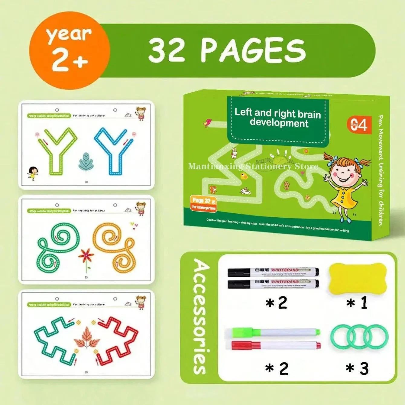 Magical Tracing Workbook Control Training Book Reusable Magic Practice Copybook Children Montessori Drawing Education Stationery