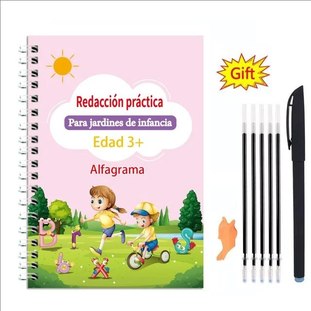 Free Shipping SANK Copybooks Pen Magic Copy Book Free Wiping Children's Kids Writing Sticker Practice Copybook For Calligraphy