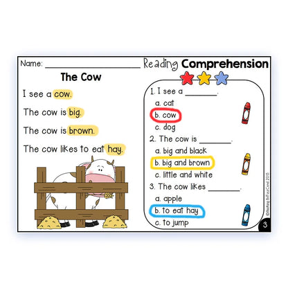 100 Days Reading Comprehension Practice for Preschool English Learners