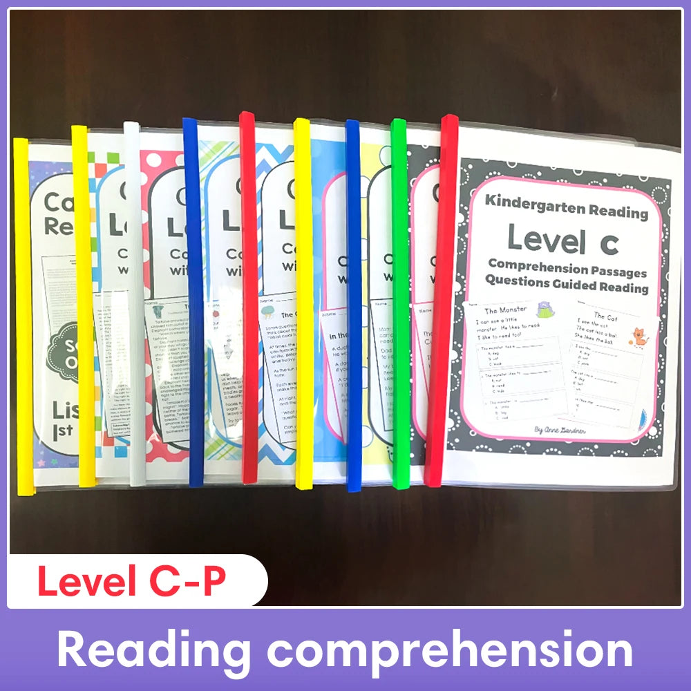 Guided Reading Comprehension Workbooks C-P: English Practice for Kids