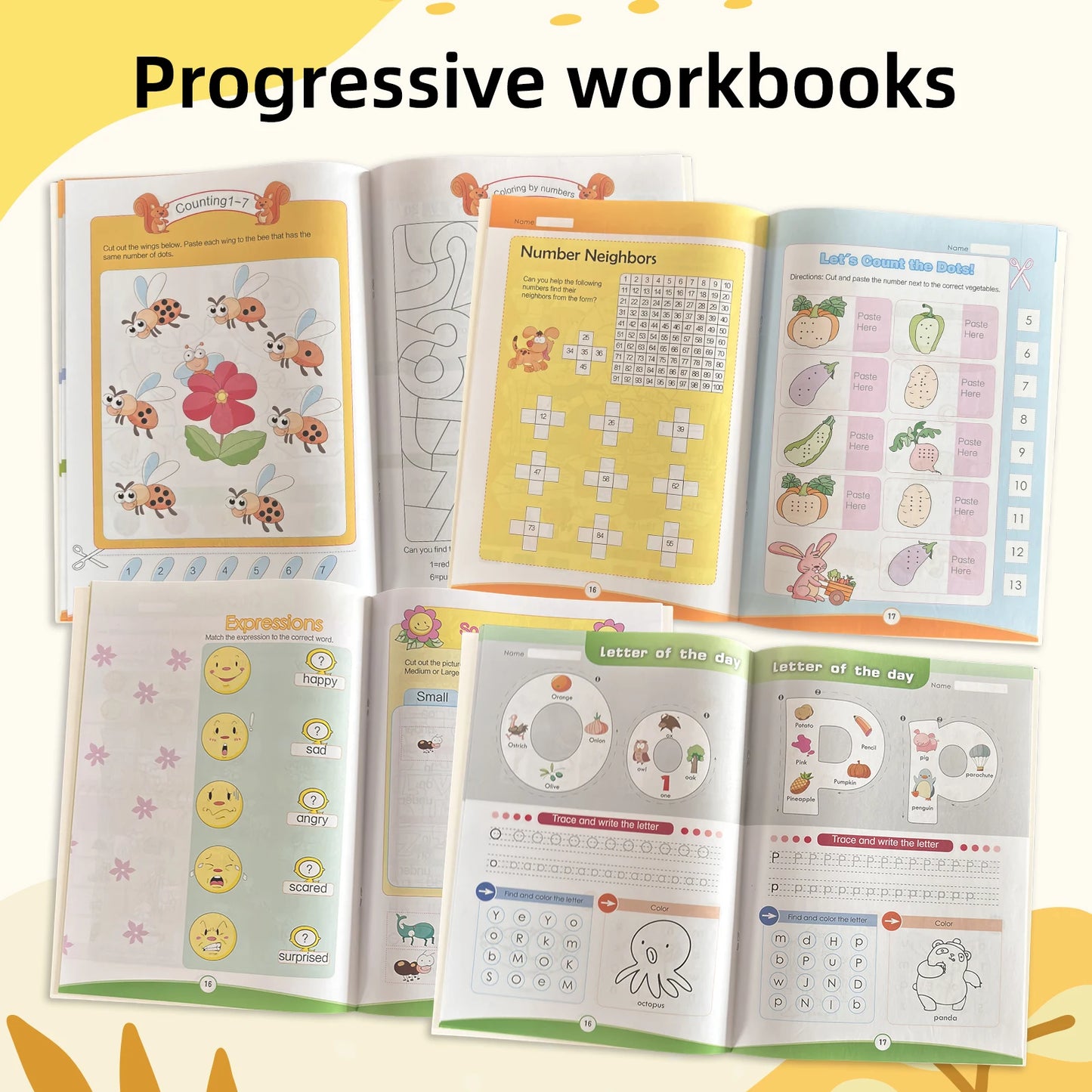 English Children's Exercise Book: Early Learning, Alphanumeric Tracing, Addition, Word Learning, Ages 4-6